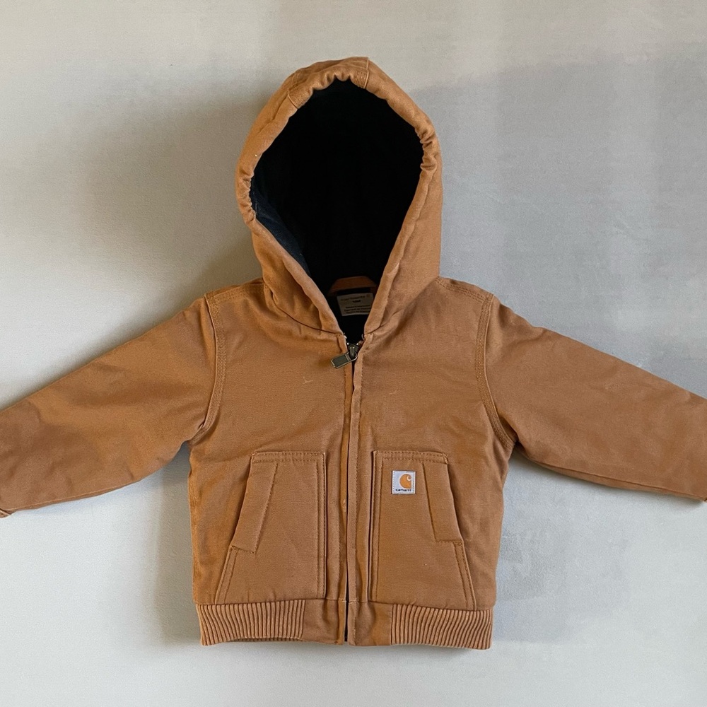 Carhartt Brown Insulated Hooded Jacket 12 Months
